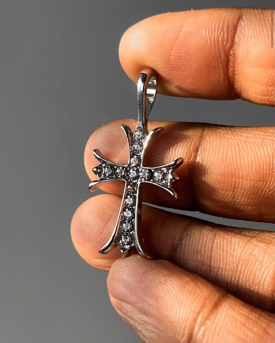 Iced out cross charm ( small size)